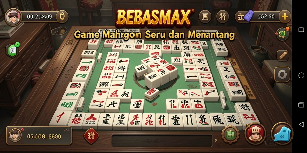 Tampilan menarik dari gameplay BEBASMAX Mahjong yang seru dan menantang.