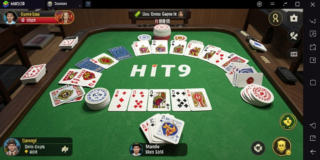 Screenshot gameplay <strong>HIT9</strong> menampilkan suasana permainan Gaple yang dinamis dan interaktif.