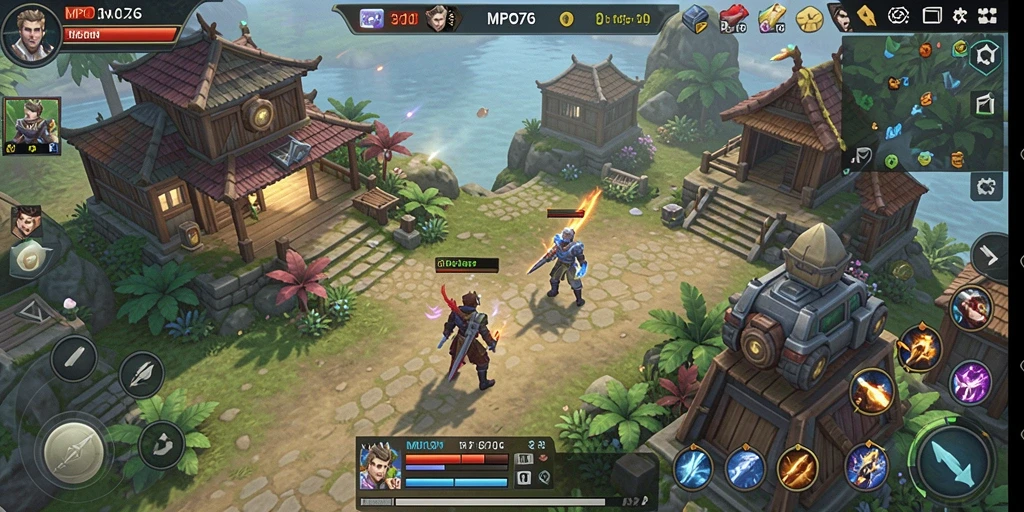 Tampilan menarik dari gameplay MPO76 yang menampilkan strategi dan pertempuran.