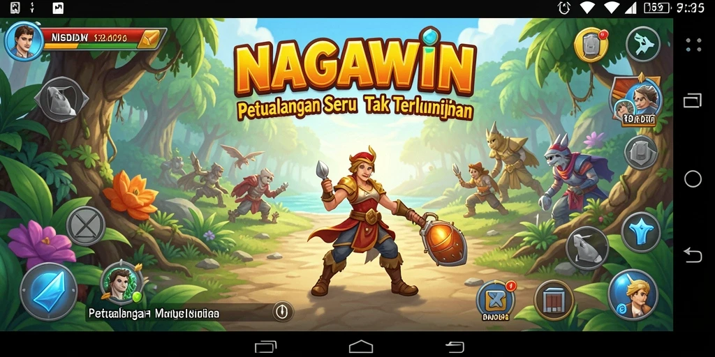 Tampilan gameplay NAGAWIN yang memukau dengan suasana petualangan yang mendebarkan.
