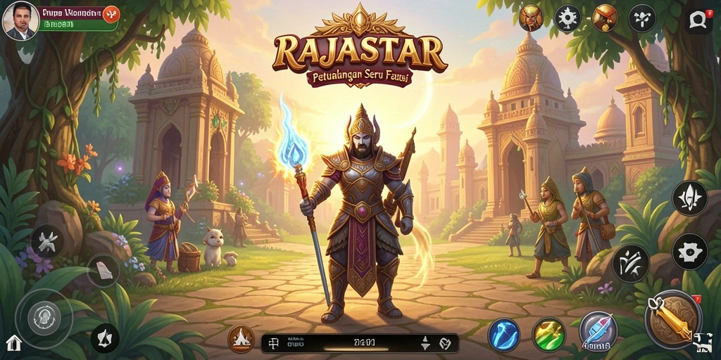 Screenshot gameplay RAJASTAR menampilkan pertarungan seru dan grafis yang memukau.