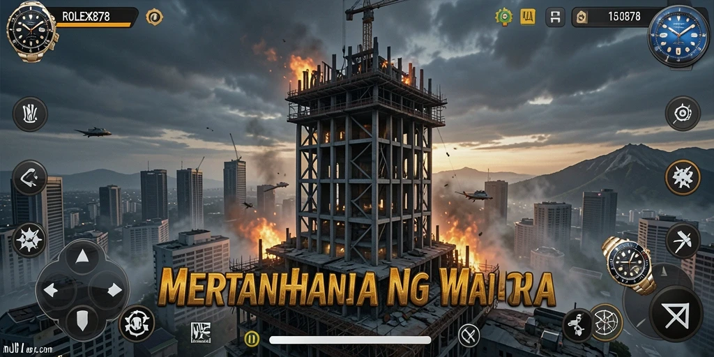 Tampilan gameplay menegangkan dari game Tower Defense ROLEX878.