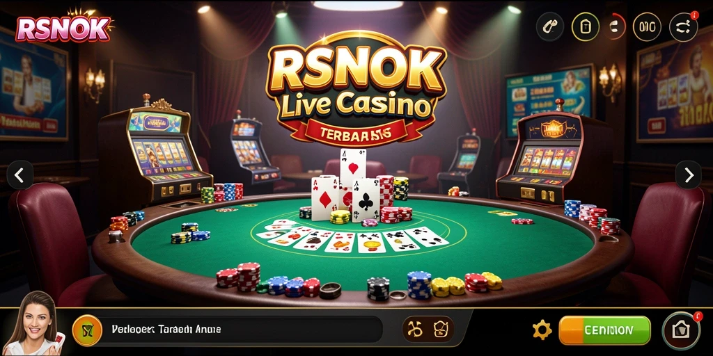 Tampilan gameplay Live Casino yang menarik dan seru di RSNOK.