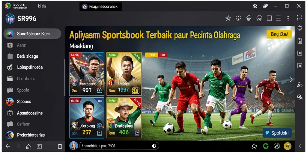 Screenshot utama SR996 menunjukkan antarmuka taruhan olahraga yang menarik.